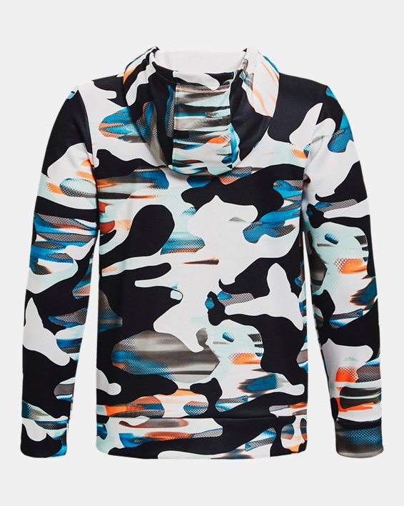Boys' Armour Fleece® Printed Hoodie in Gray image number 1